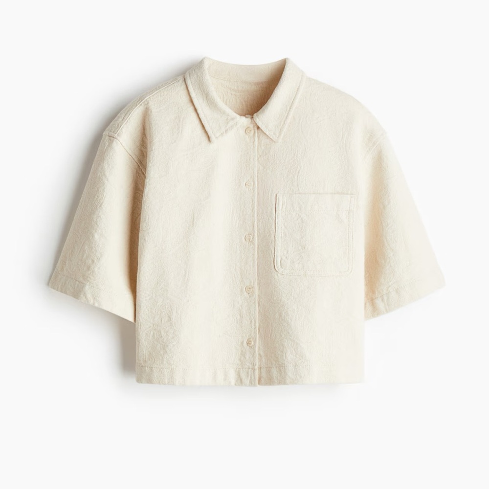 Oversized Jacquard Denim Shirt